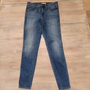 Madewell Women’s High Rise Skinny Jeans Size 29 10” Dark Wash Stretch